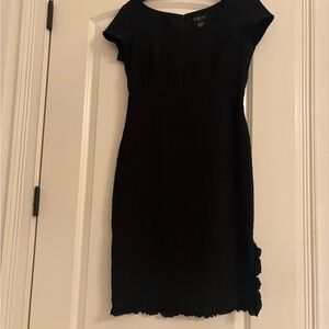 Finity Black Sheath Mini Dress Scoop Neck Short Sleeve